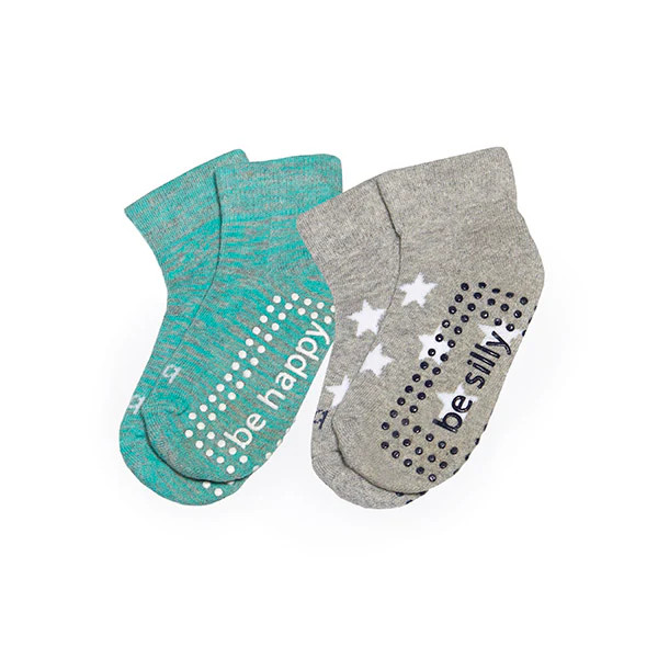 SALE Toddler 2 Pack Grip Socks 2T-4T (Dakota) | Sticky Be Socks