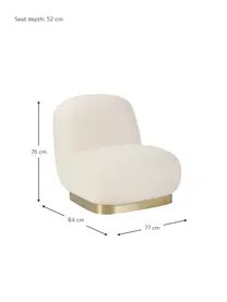 Poltroncina in tessuto bianco crema Elsie | WestwingNow EU