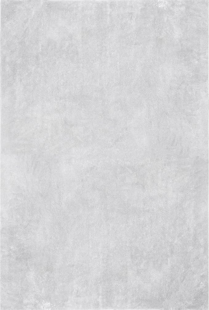 nuLOOM Loni Solid Machine Washable Shag Area Rug, 5' x 8', Light Grey | Amazon (US)