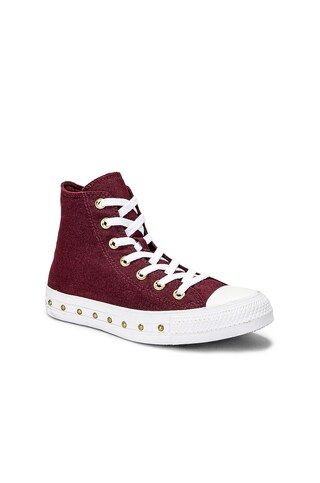 Converse Chuck Taylor All Star Sneaker in Bordeaux, White, & Gold from Revolve.com | Revolve Clothing (Global)