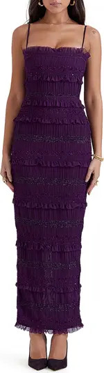 Solana Pleated Ruffle Sequin Body-Con Dress | Nordstrom