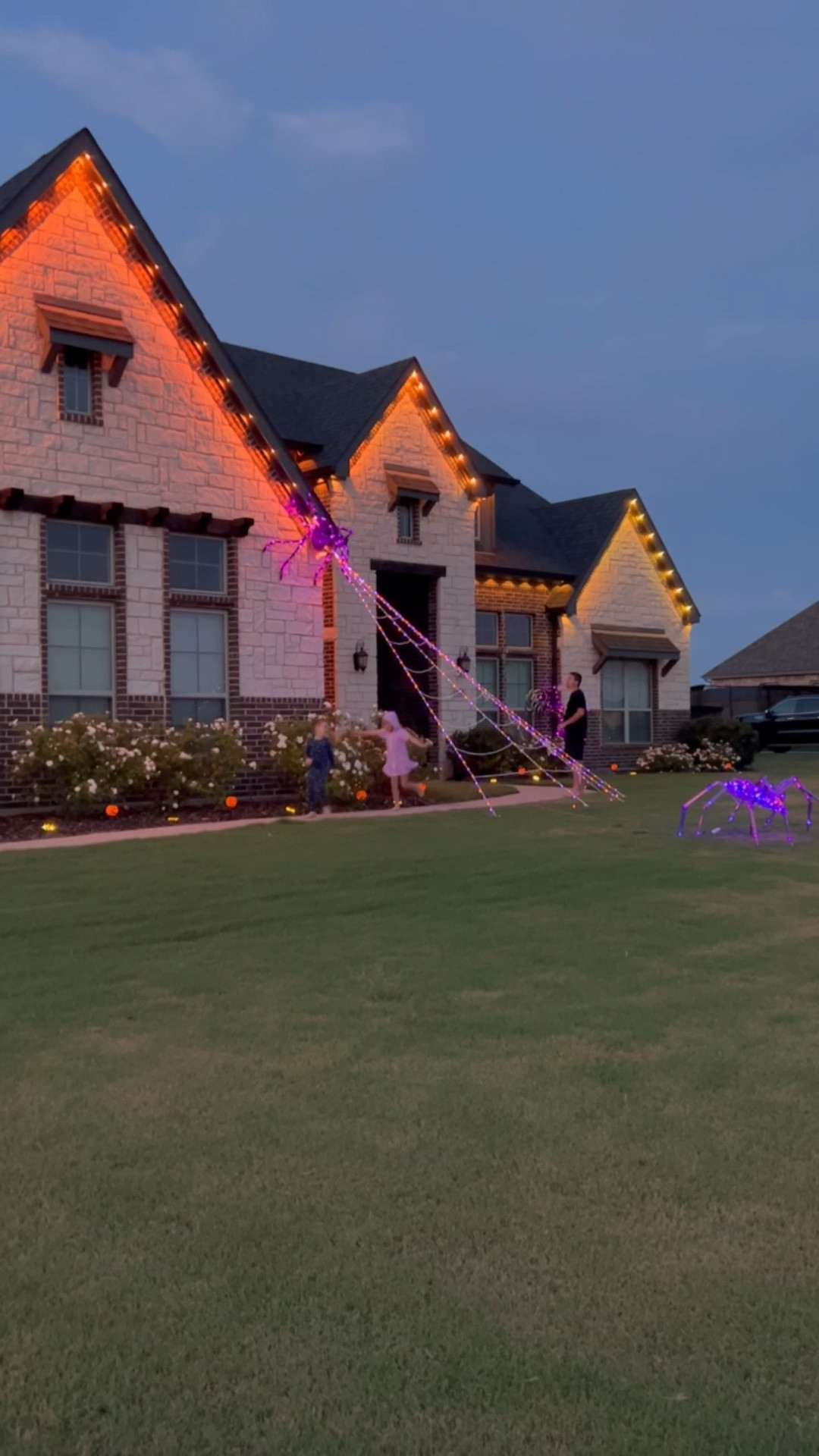 Outdoor Halloween Decor is done! 
The pumpkin lights, spiders, and skeletons are great. I couldn’t decide between purple or orange for my jellyfish style lights. What do you think?

#LTKHalloween #LTKSeasonal #LTKHome