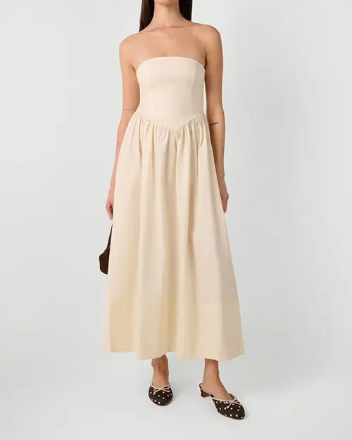 WeWoreWhat Corset Maxi Dress in Ivory at Nordstrom, Size Medium | Nordstrom