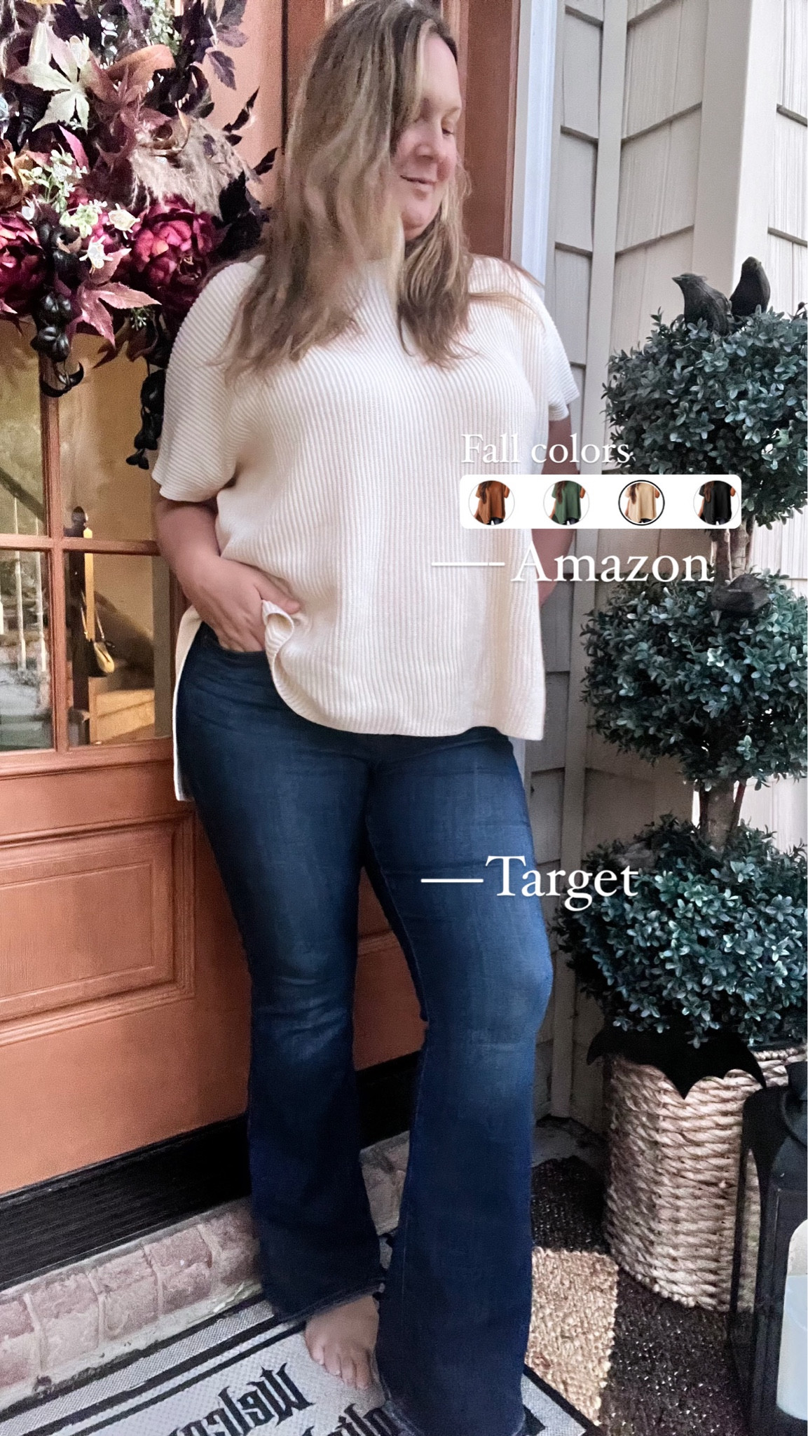 I’m definitely buying the brown and green color in this cozy sweater shirt. Love that it can be worn with leggings too! Perfect for the Fall and winter season.

And let’s talk about these high waisted flare jeans in the dark wash! LOVE the fit, comfort, and length! 

I’m wearing XXL

#LTKMidsize #LTKStyleTip #LTKPlusSize