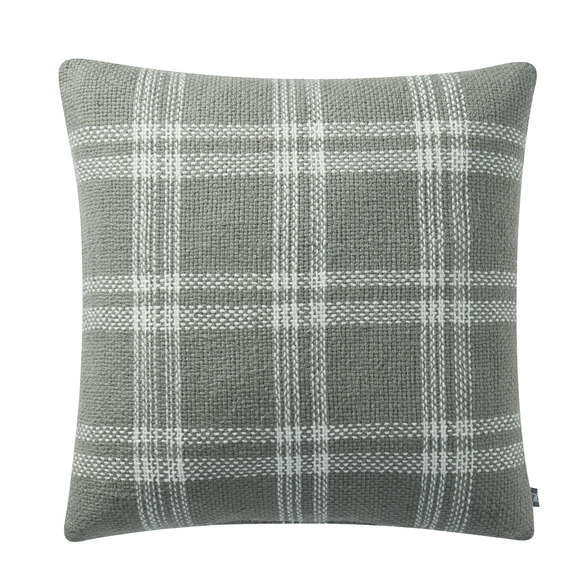 My Texas House 20" x 20" Emerson Reversible Green Plaid Cotton Decorative Pillow | Walmart (US)