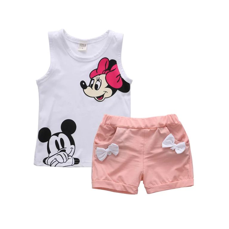 Baby Girl Kids Summer Toddler Outfits Clothes T-shirt Tops+Shorts Pants 2PCS Set | Walmart (US)