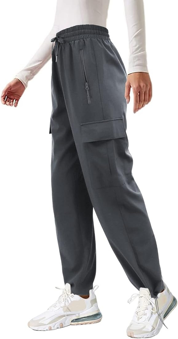FARUNGS Quick Dry Cargo Pants Lightweight Tactical Hiking Pants with 5 Pockets for Women,Stretchy Wa | Amazon (US)