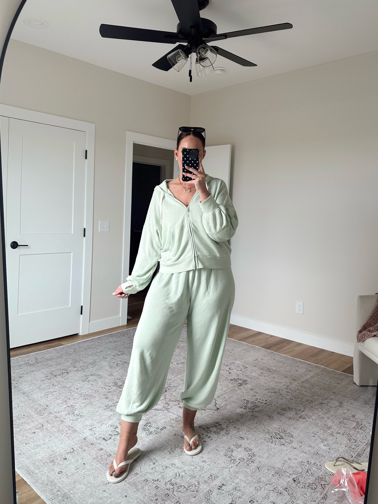 Aerie matching set!! Love this lightweight Terry cloth set for summer. Just got this pretty light green color 😍 wearing large top and large long bottoms. Everything is 40% off right now ‼️ 

Aerie real
Summer matching sets
Aerie new arrivals
Aerie Memorial Day sale
summer outfits

#LTKootd #LTKTall #LTKSaleAlert