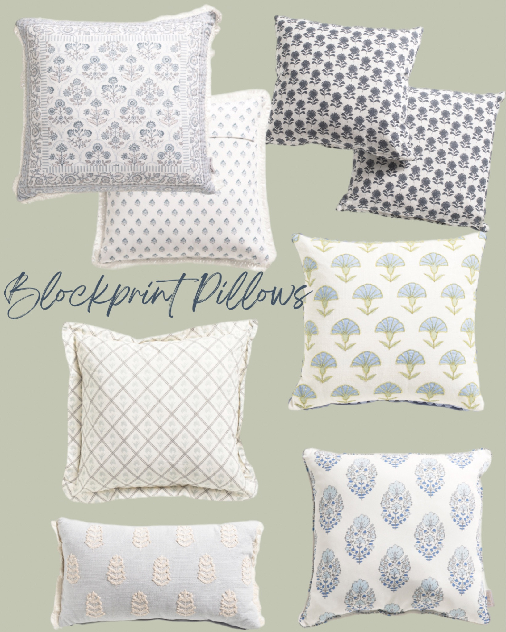Marshall's Block Print Pillows! 🤍 

Cute and affordable way to change up your living room or bedroom with these super fun designs! 

#LTKhome #LTKfamily #LTKfindsunder50