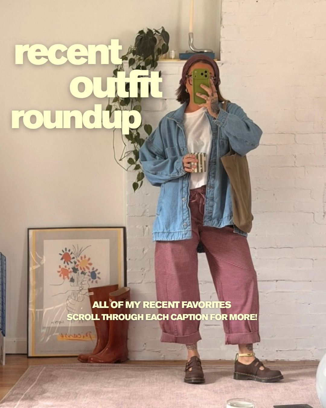 recent outfit round up!! DETAILS BELOW! 

outfit 1 - wearing a small in the pants, medium in the denim jacket, and small in the top! shoes are TTS! 

outfit 2 - wearing a small in the bloomers, small in the baby tee (can’t link it- it’s JUNKFOODCLOTHING) TTS in the boots!

outfit 3 - wearing an XS in the strappy onesie 

outfit 4 - wearing a 26 SHORT in the barrel jeans and a size small in the white tackle tee from FPM ! jacket is thrifted. same boots from outfit 2

outfit 5 - same white tee as outfit 4 (wearing a small) - wearing a small in the blue vest, small in the leggings! newblances are true to size! 

outfit 6 - wearing a large in the 87 top and 26 SHORT in the barrel jeans (same as outfit 4)

outfit 7 - wearing a size small in the pants, and small in the tackle tee from fpm! 

outfit 8 - wearing a small in the trackline crew and 26 SHORT in the barrel jeans (same as previous outfits)

@abercrombie @CIDER @Birkenstock US @Target @OAK + FORT

#LTKootd #LTKgrwm #LTKmomlife
