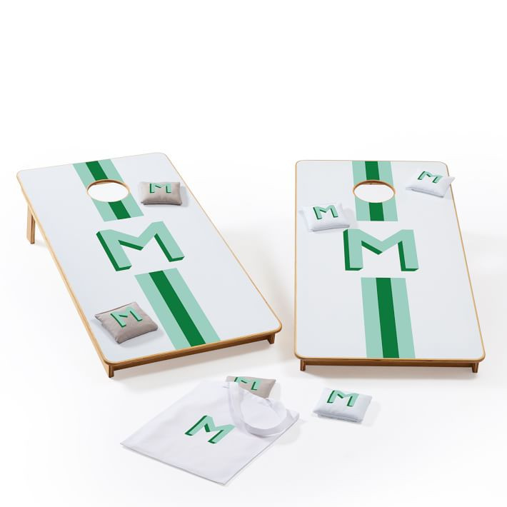 Custom Wood Bean Bag Toss, Shadow Printed | Mark and Graham