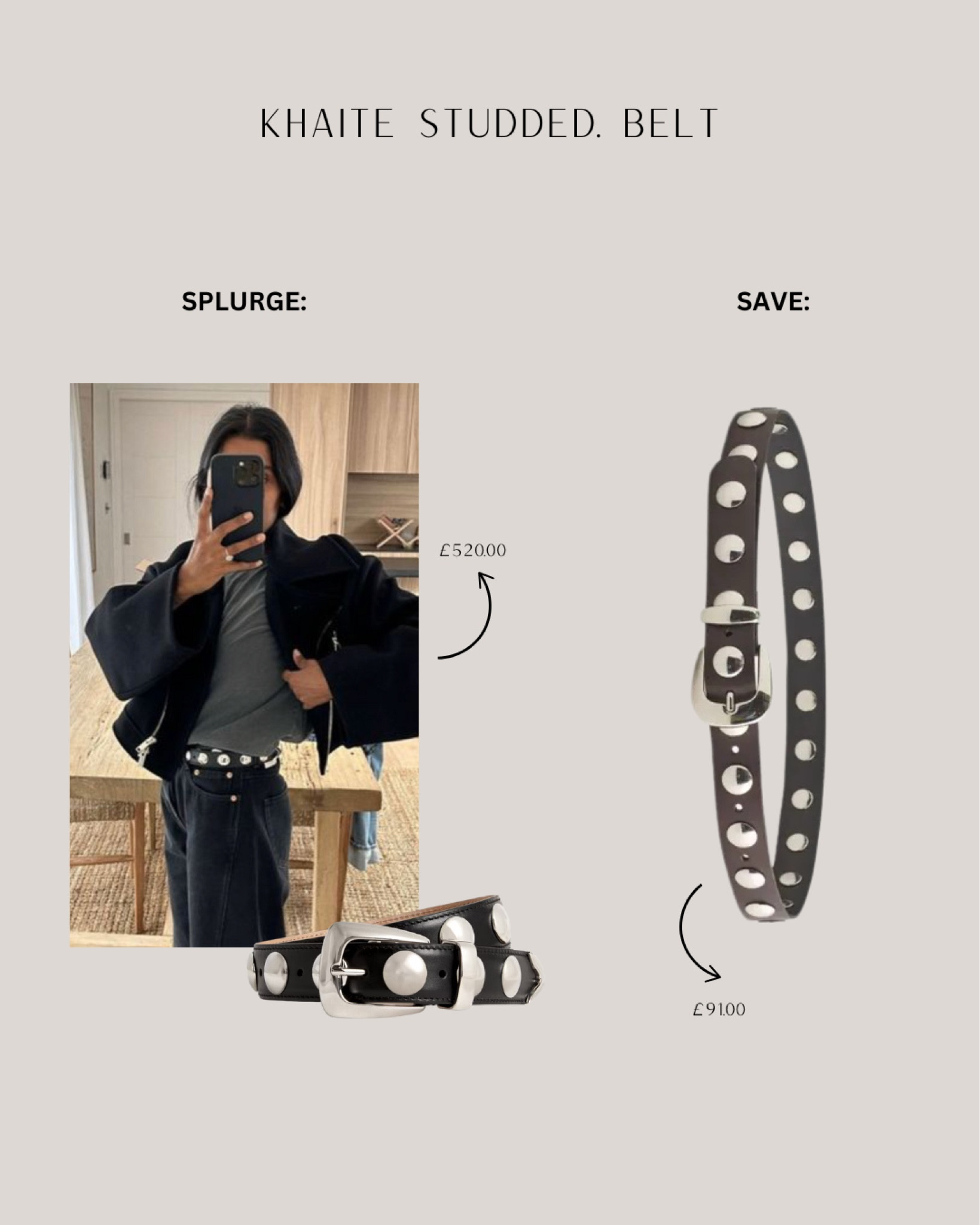 Khaite studded belt- splurge or save 

#LTKstyletip