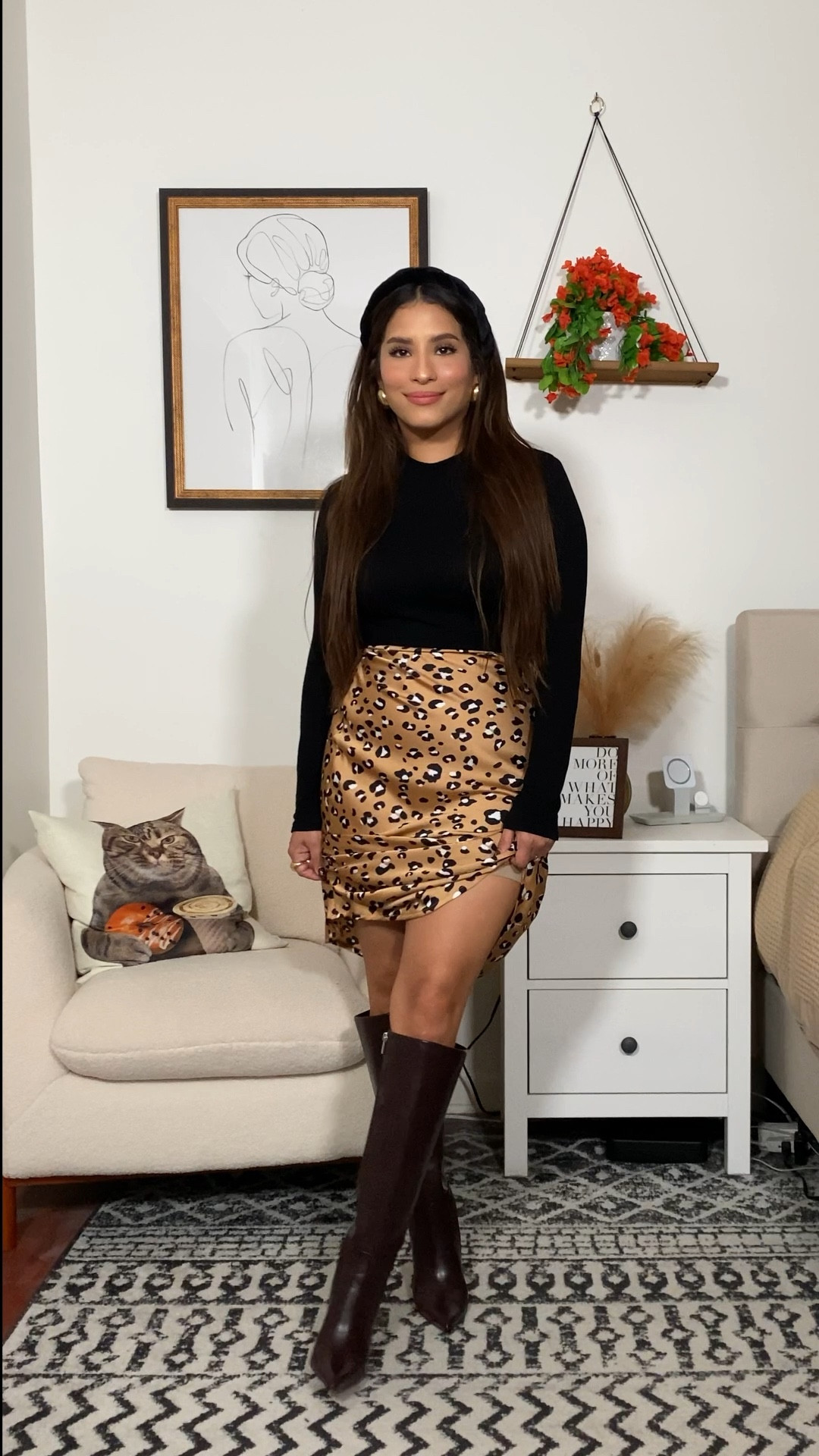 Cow print skirt outlet video