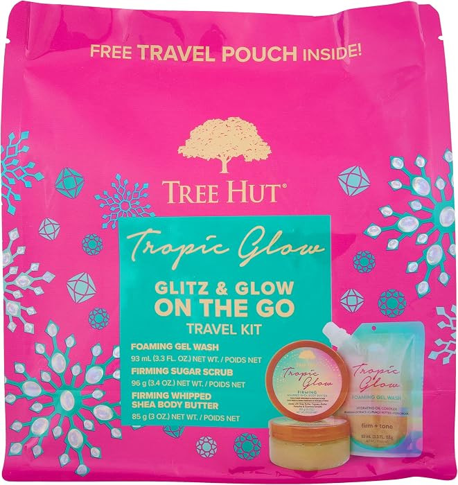 Tree Hut Glitz & Glow On the Go Travel Kit, Tropic Glow Body Care Gift Set, Exfoliating & Hydrati... | Amazon (US)