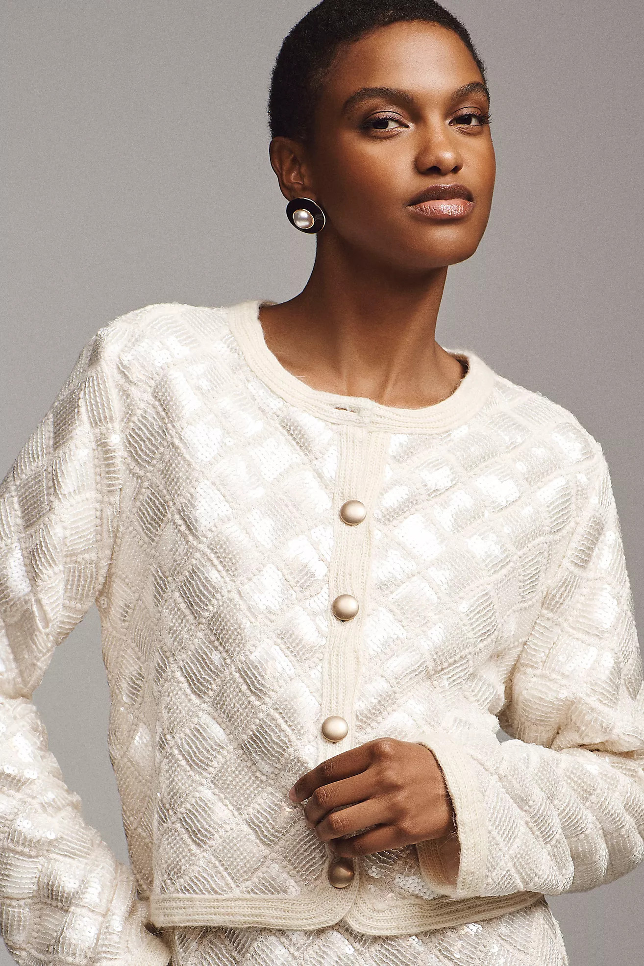 Endless Rose Sequin Patchwork Crochet Jacket | Anthropologie (US)