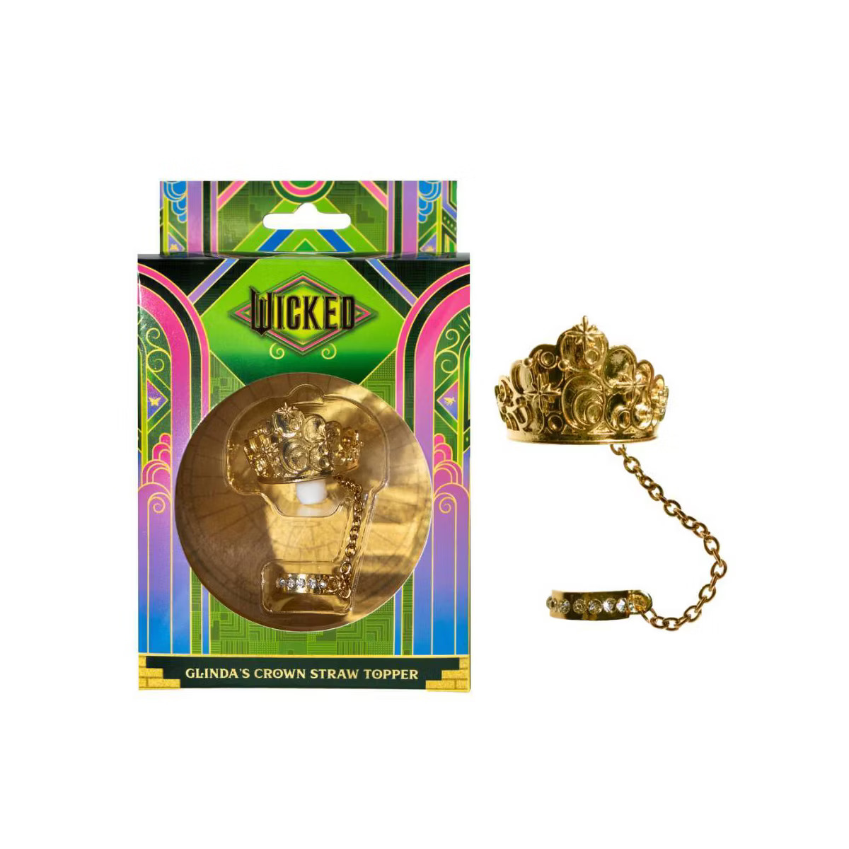 CharCharms Straw Topper Crown Wicked Glinda | Target