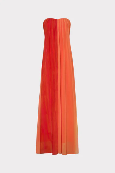 Sunset Stripe Strapless Dress | MILLY