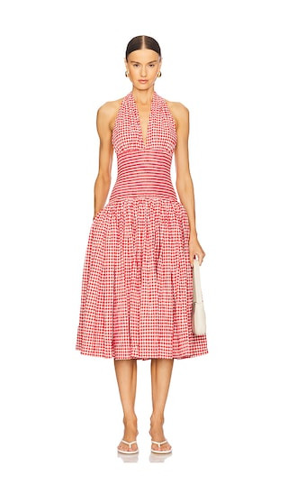 by Marianna Gwen Midi Dress in Red & White | Revolve Clothing (Global)
