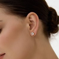 Gold Diamond Stud Earrings 18K Plated Stainless Steel | Etsy (US)