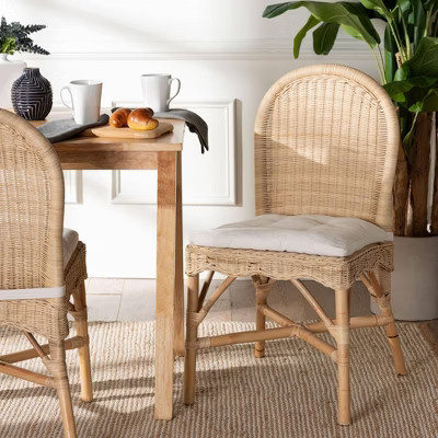 bali & pari Bilu Rattan Dining Chair Natural | Target