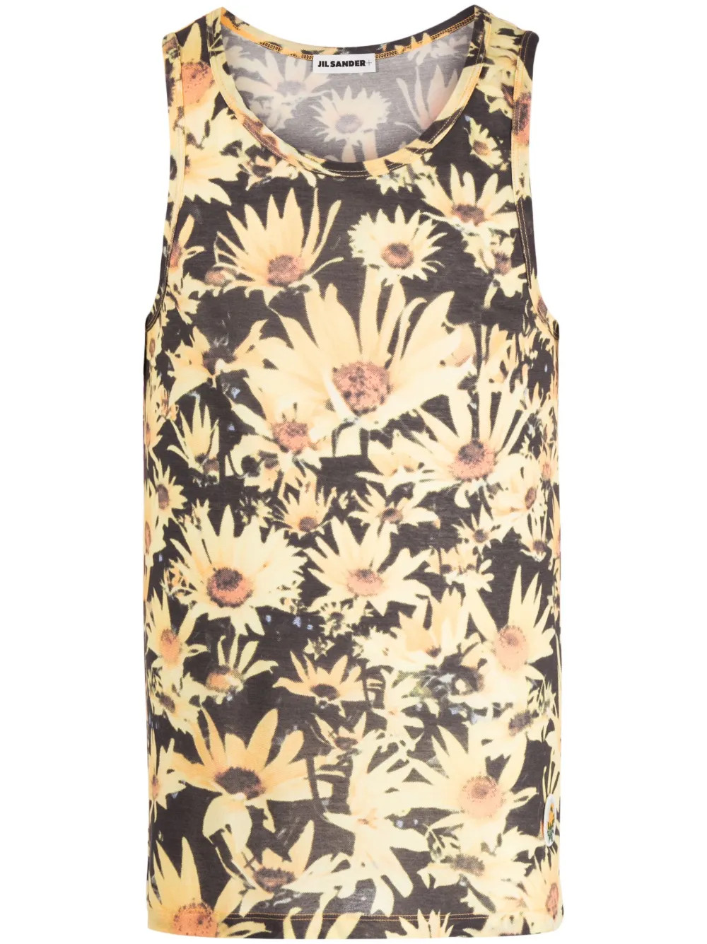 sunflower-print cotton tank top | Farfetch Global