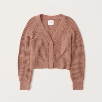Chenille Cropped Cardigan | Abercrombie & Fitch (US)