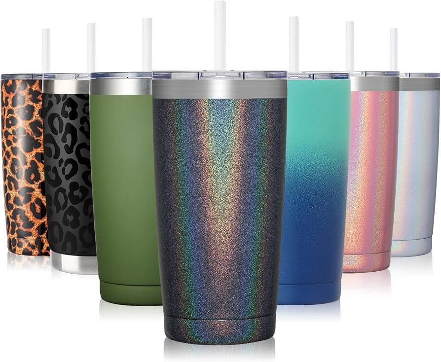 CIVAGO Insulated Travel Coffee Mug, 20 oz Stainless steel Tumbler with Lid and Straw, Double Wall... | Amazon (US)