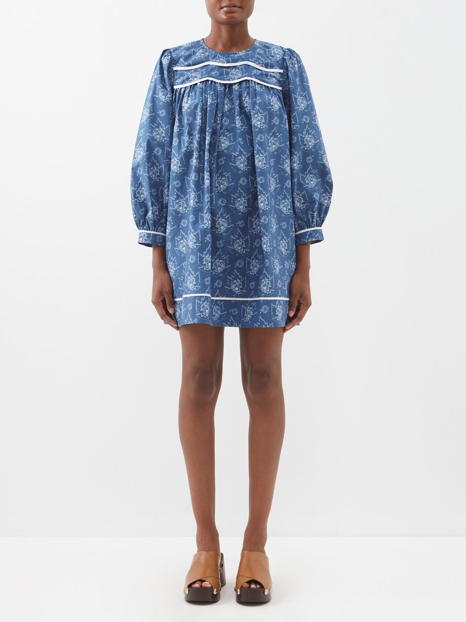 Esme floral-print cotton mini dress | Batsheva | Matches (US)