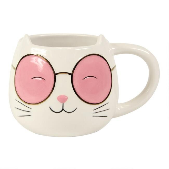 Cat With Sunnies Figural Mug | World Market