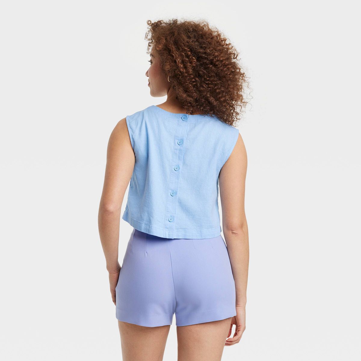 Women's Linen Tank Top - A New Day™ Blue XS | Target