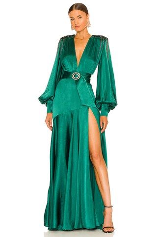 Bronx and Banco Carmen Gown in Emerald from Revolve.com | Revolve Clothing (Global)