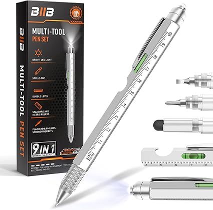 BIIB Stocking Stuffers Gifts for Men, 9 in 1 Multitool Pen, Cool Gadgets for Men, Gifts for Dad, ... | Amazon (US)