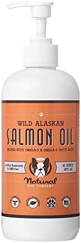 Natural Dog Company Wild Alaskan Salmon Oil for Dogs (16oz) Skin & Coat Supplement for Dogs, Dog ... | Amazon (US)