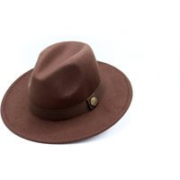 Dark Brown Fedora Hat, Vegan Felt Stiff Brim Men Winter Women Wide Flat Brim, Bridesmaid Groomsman Hat | Etsy (US)