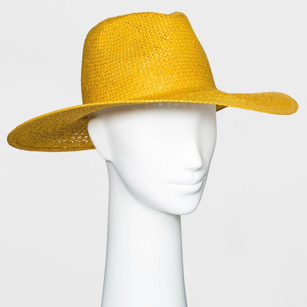 Women's Open Weave Straw Panama Hat - Universal Thread Gold | Target