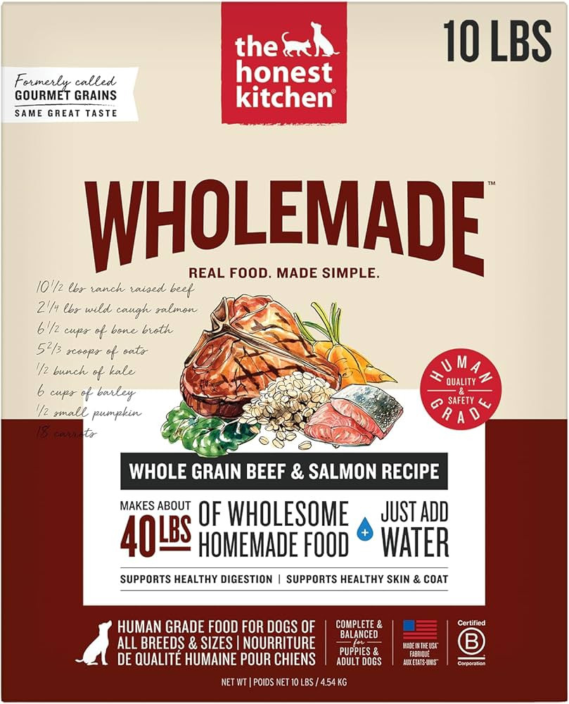 The Honest Kitchen Human Grade Wholemade™ Dehydrated Whole Grain Dog Food - Complete & Balanced... | Amazon (US)