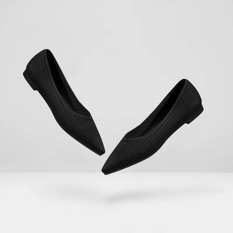 Pointed-Toe Stripe Flats (Macy) | VIVAIA