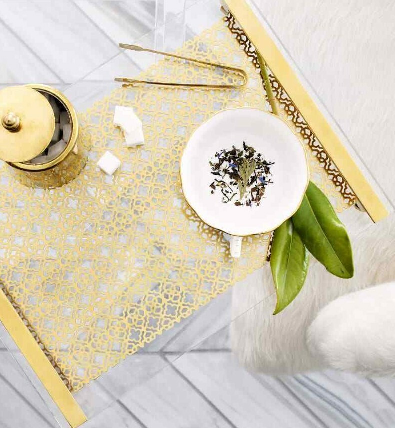 Kendra Scott Home Acrylic Rose Gold Tray Box Metal Handles Stone | eBay US