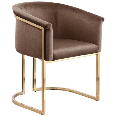 Meridian Furniture,Tierra Brown Velvet Dining Chair | Target