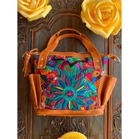 Sparkle Paradise Leather Convertible Day Bag With Tan Leather Shoulder Strap & Backpack Straps | Etsy (US)