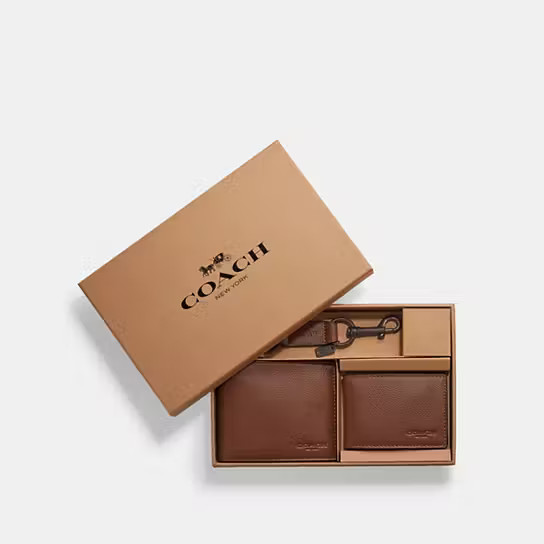 Boxed Compact Id Wallet With Trigger Snap Key Fob | Coach Outlet US