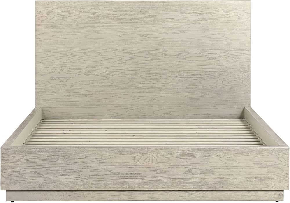 Armen Living Abbey Queen Platform Bed Frame in Grey Oak Wood | Amazon (US)