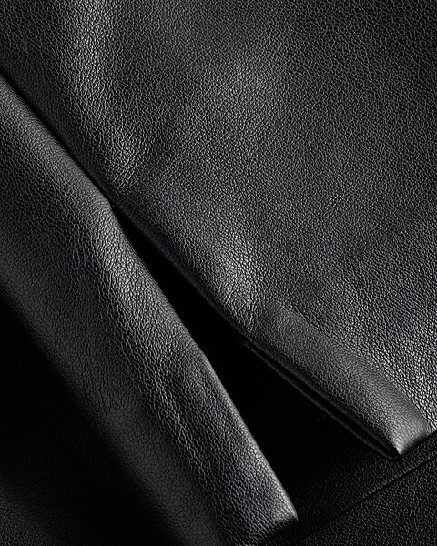 Super High Waisted Faux Leather Mini Skort | Express