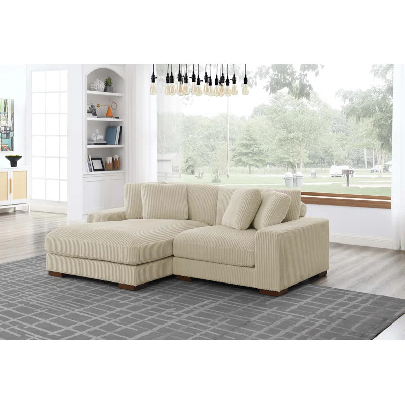 2 - Piece Corduroy Sectional | Wayfair North America