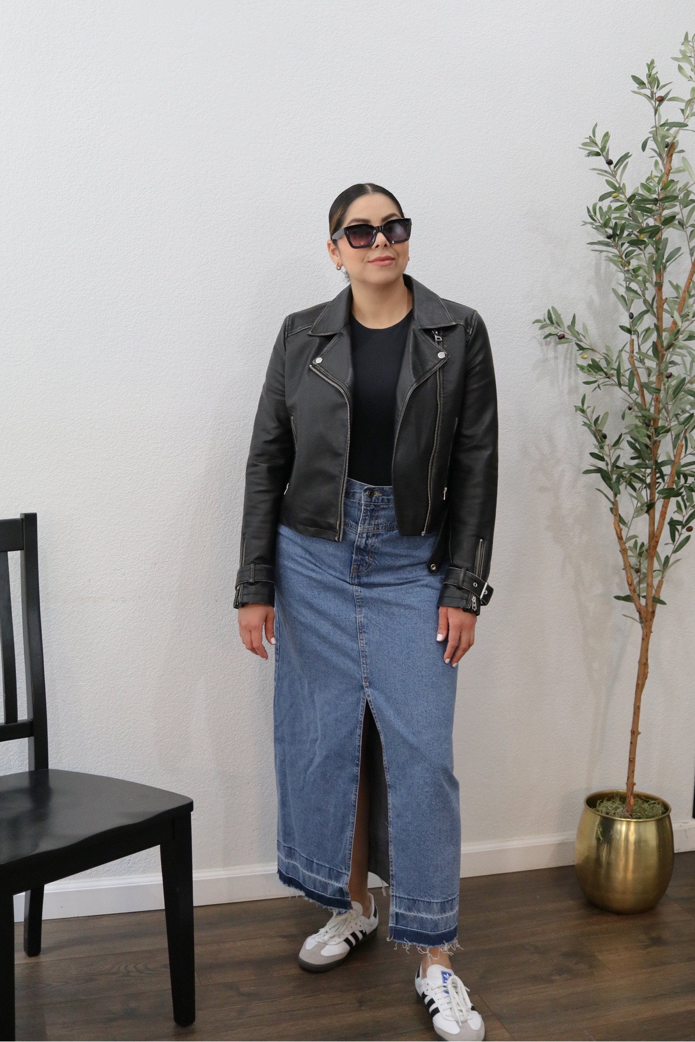 long denim skirt outfit idea, how to style a long denim skirt as a midsize, wearing XL and I’m 5’8 for reference

#LTKSeasonal #LTKsalealert #LTKFind