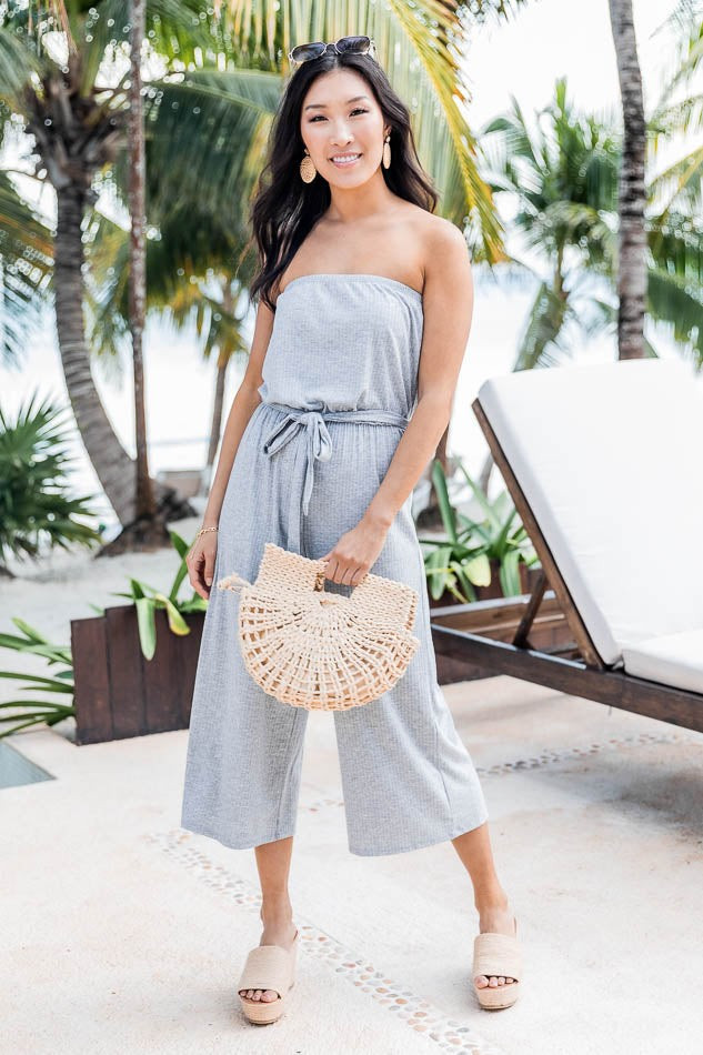 Finally Realize Grey Pull On Jumpsuit | The Pink Lily Boutique