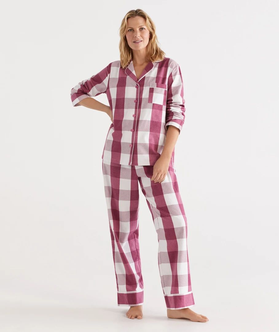 Check Print Flannelette Pyjama Set | Sussan