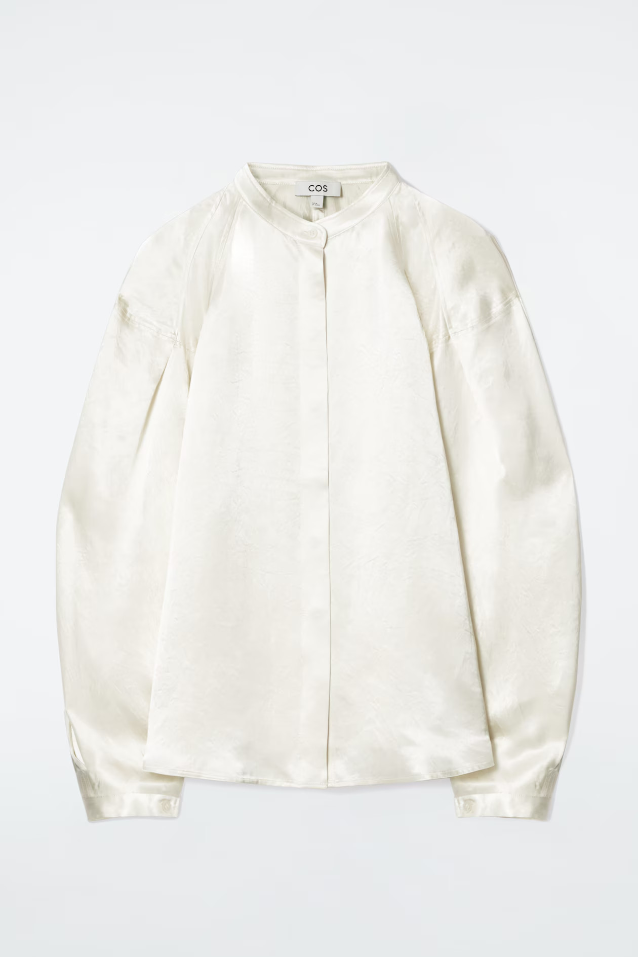 CAMISA SATÉN DETALLE PLISADO RELAXED FIT - CHAMPÁN | COS (EU)