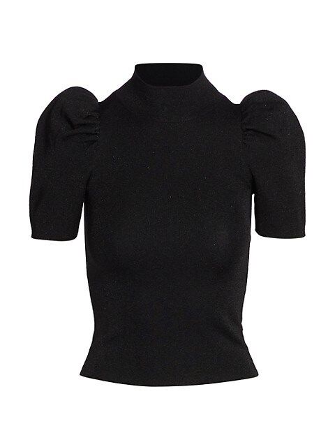 Issa Puff-Sleeve Fitted Top | Saks Fifth Avenue