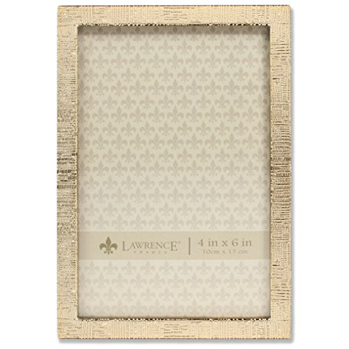 Lawrence Frames 712346 4x6 Gold Metal Linen Pattern Picture Frame | Amazon (US)
